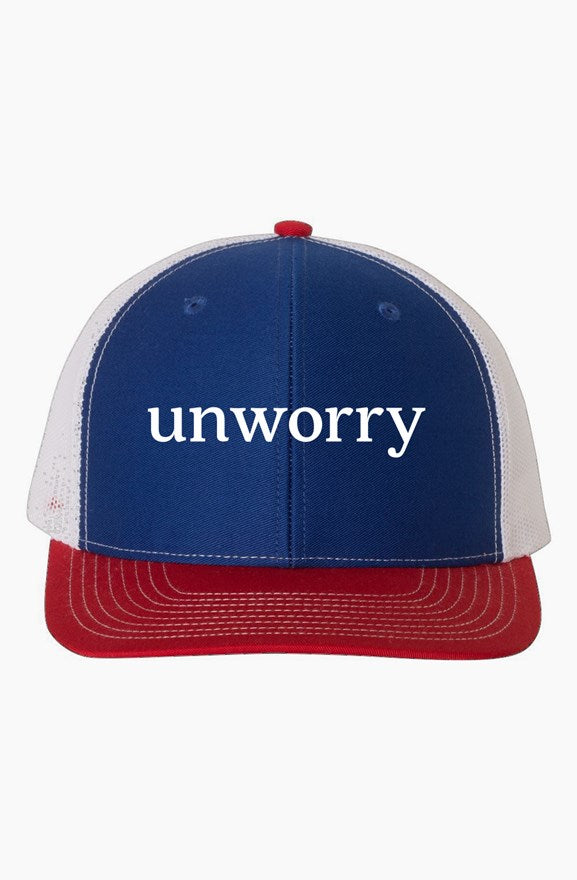 unworry Red White and Blue Premium Cap
