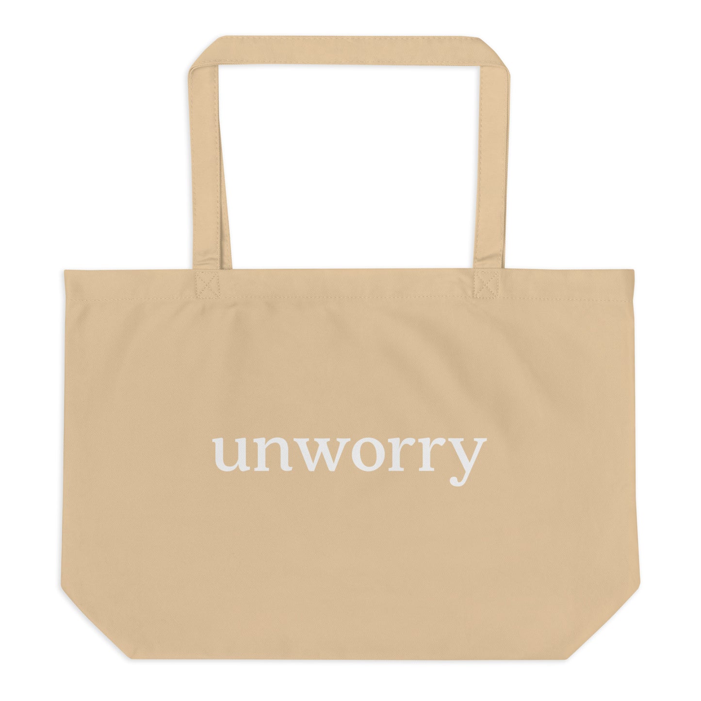 unworry large organic tote bag