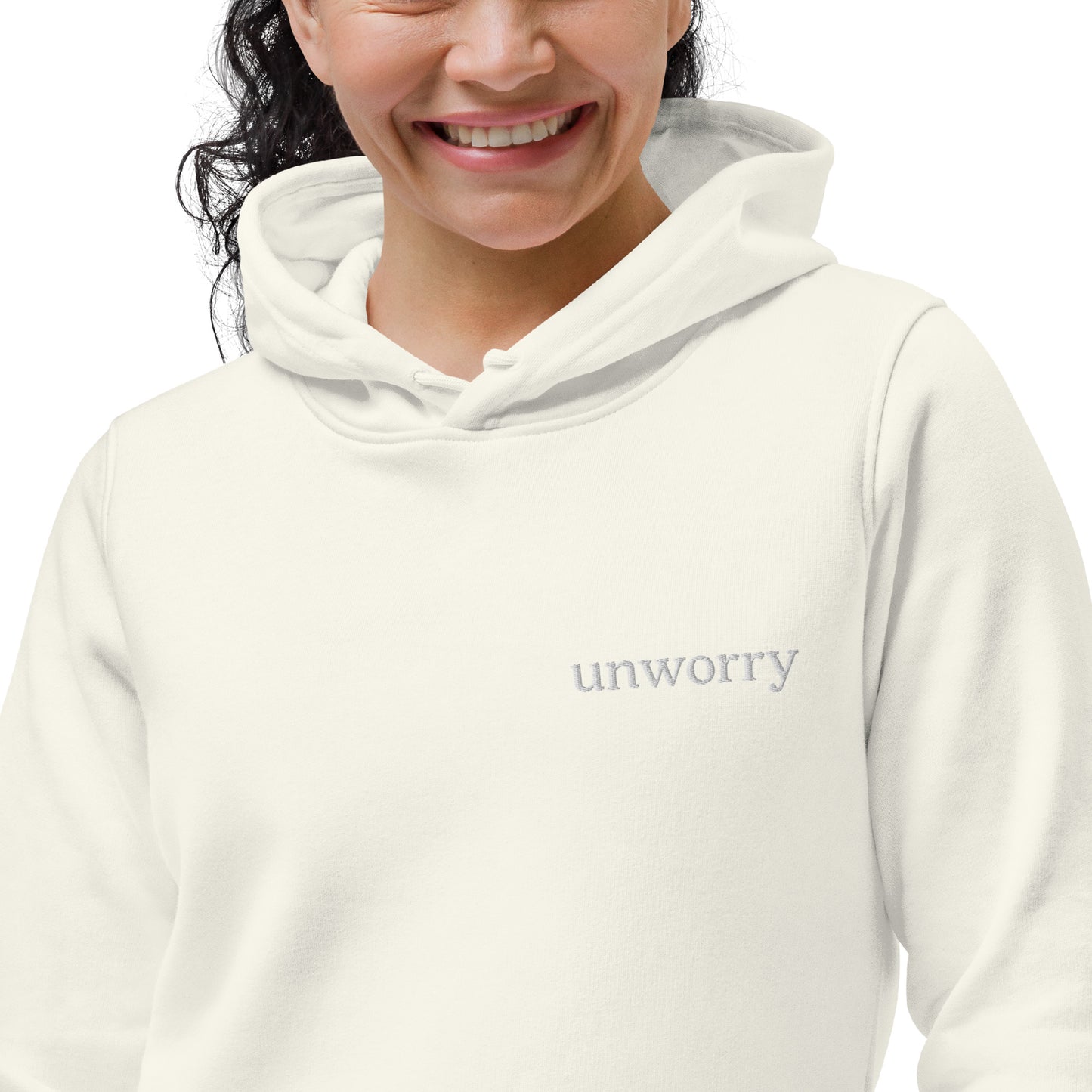 unworry women's eco fitted hoodie