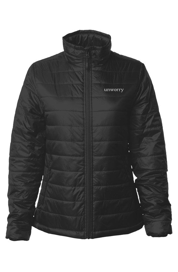 unworry Embroidered Womens Puffer Jacket