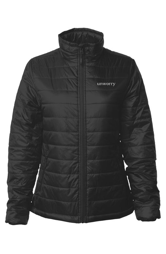 unworry Embroidered Womens Puffer Jacket