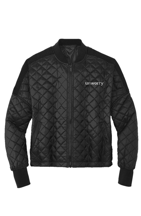 unworry Womens Boxy Quilted Jacket
