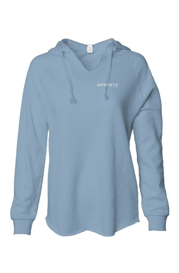 unworry Womens Lightweight  Wash Hooded Sweatshirt