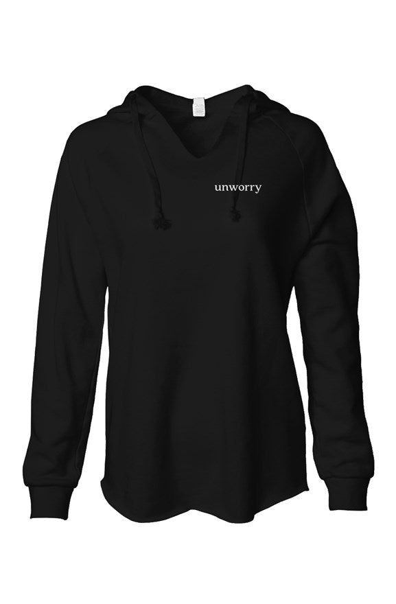 unworry Womens Lightweight  Wash Hooded Sweatshirt