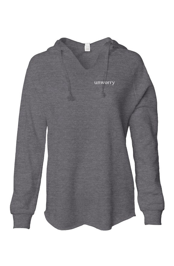 unworry Womens Lightweight  Wash Hooded Sweatshirt