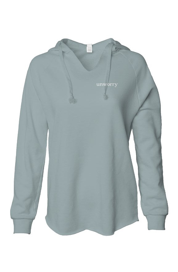 unworry Womens Lightweight  Wash Hooded Sweatshirt
