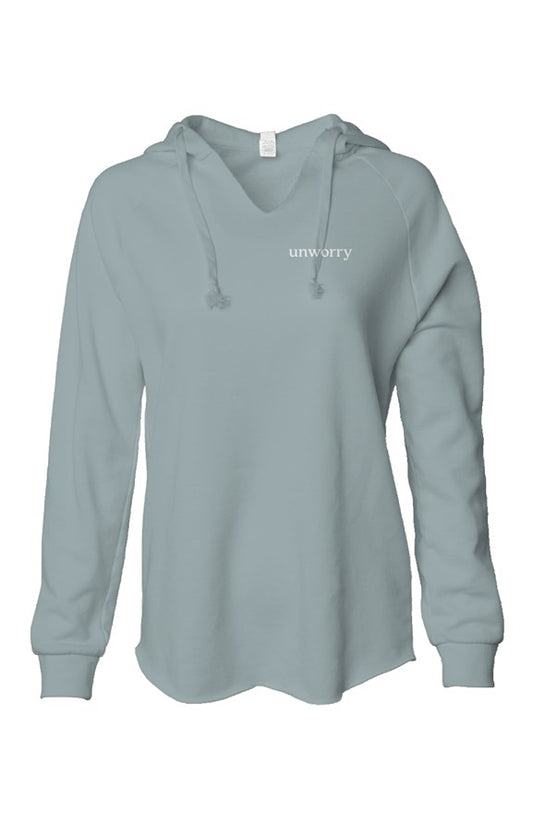 unworry Womens Lightweight  Wash Hooded Sweatshirt