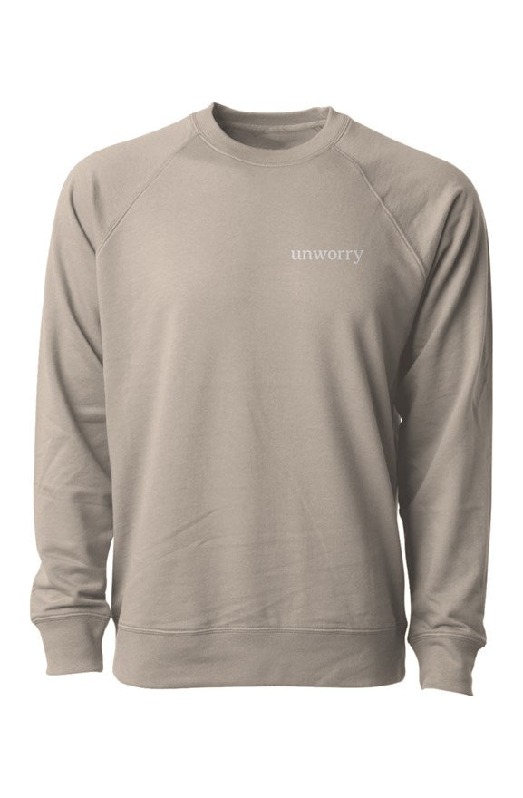 unworry Unisex Lightweight Loopback French Terry Crewneck