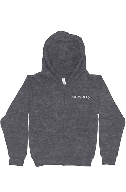 unworry Youth Midweight Hooded Full-Zip Sweatshirt
