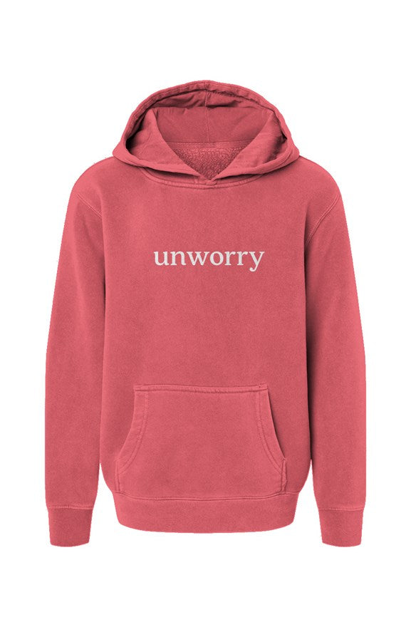unworry Youth  Pigment-Dyed Hoodie