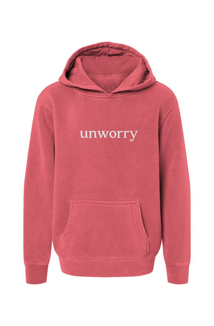 unworry Youth  Pigment-Dyed Hoodie