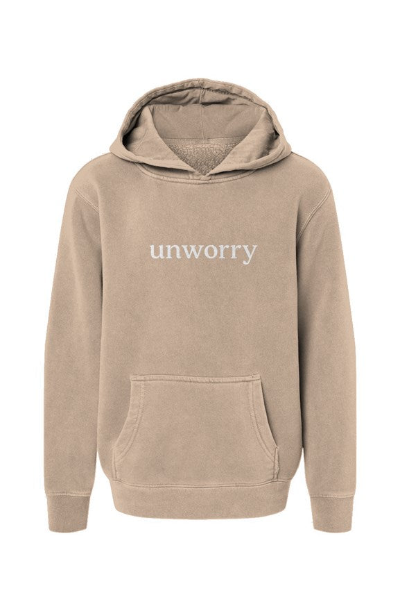 unworry Youth  Pigment-Dyed Hoodie