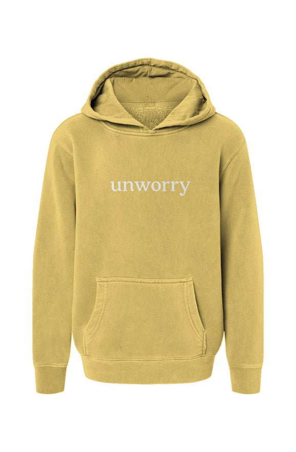 unworry Youth  Pigment-Dyed Hoodie