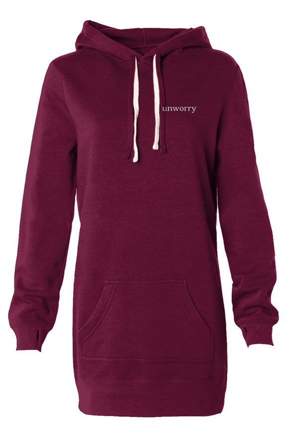 unworry Womens Hooded Sweatshirt Dress