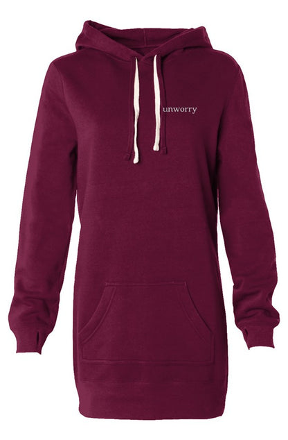 unworry Womens Hooded Sweatshirt Dress