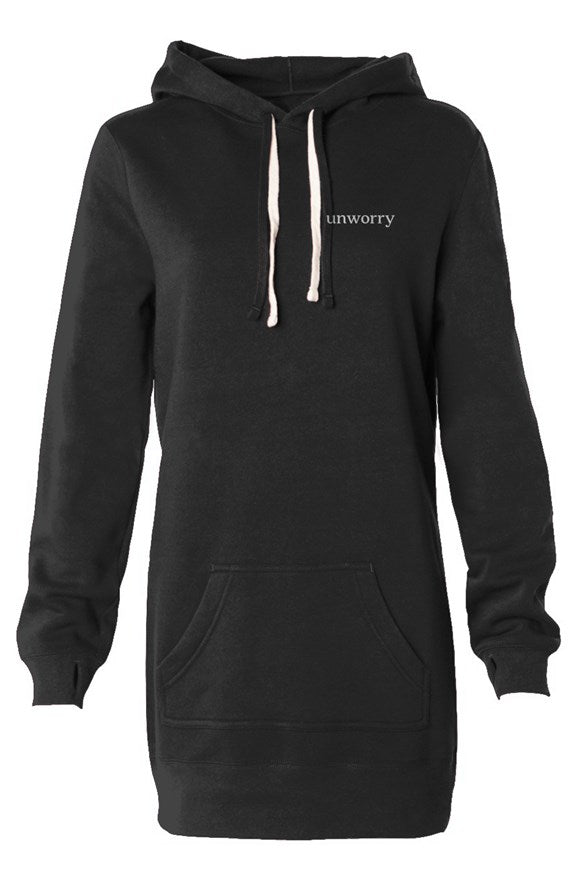 unworry Womens Hooded Sweatshirt Dress