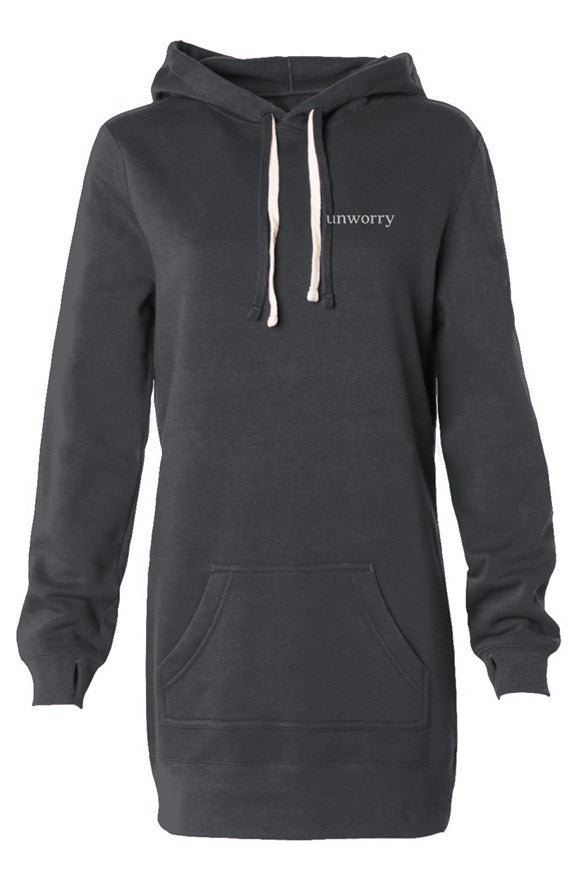 unworry Womens Hooded Sweatshirt Dress