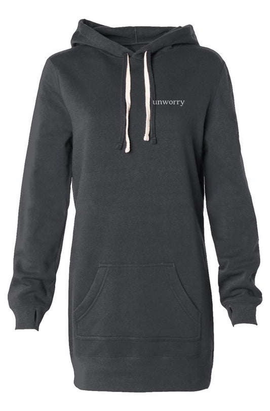 unworry Womens Hooded Sweatshirt Dress