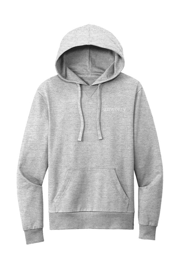 unworry Organic French Terry Pullover Hoodie (embroidered logo)