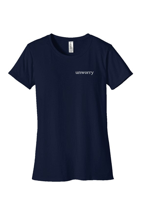unworry Organic Womens Classic T Shirt (embroidered logo)