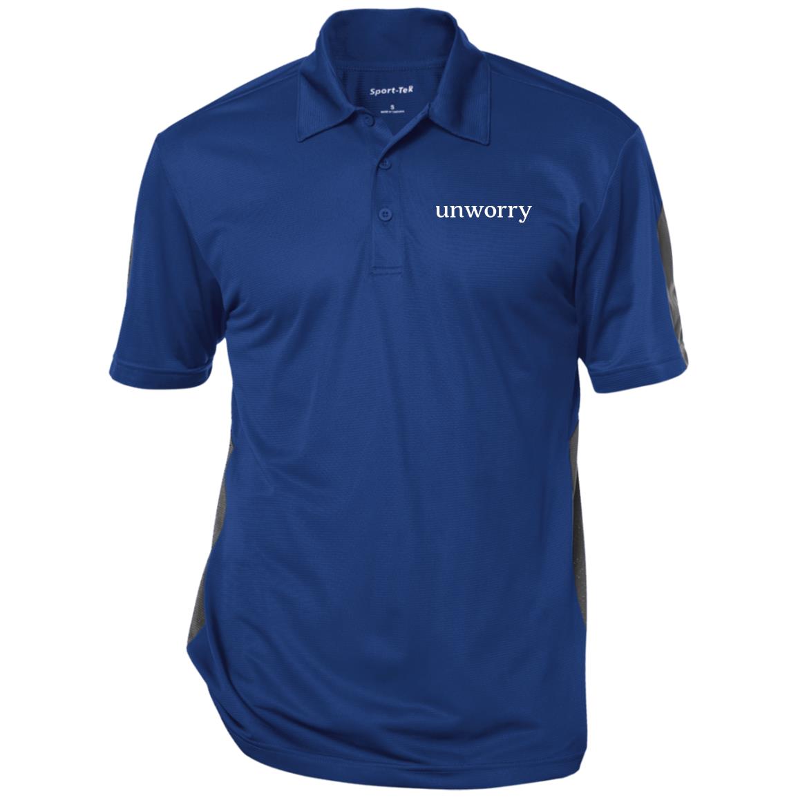 unworry Performance Textured Three-Button Polo (Eco Friendly Print)