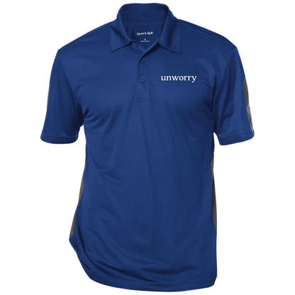 unworry Performance Textured Three-Button Polo (Eco Friendly Print)
