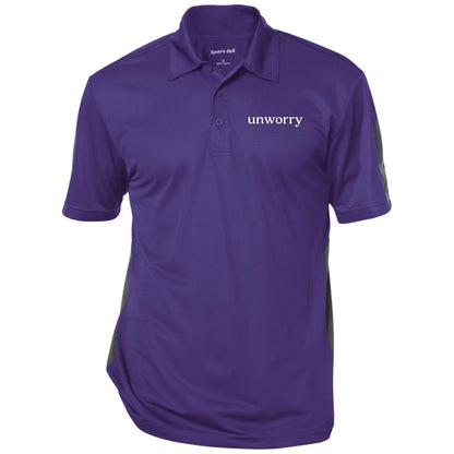 unworry Performance Textured Three-Button Polo (Eco Friendly Print)