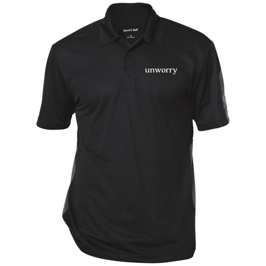 unworry Performance Textured Three-Button Polo (Eco Friendly Print)
