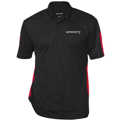 unworry Performance Textured Three-Button Polo (Eco Friendly Print)