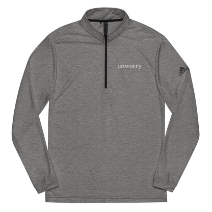 unworry Adidas® embroidered quarter zip pullover (recycled material)