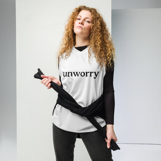 unworry recycled unisex basketball jersey
