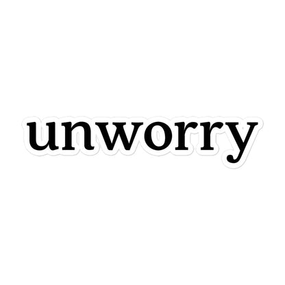 unworry bubble-free stickers