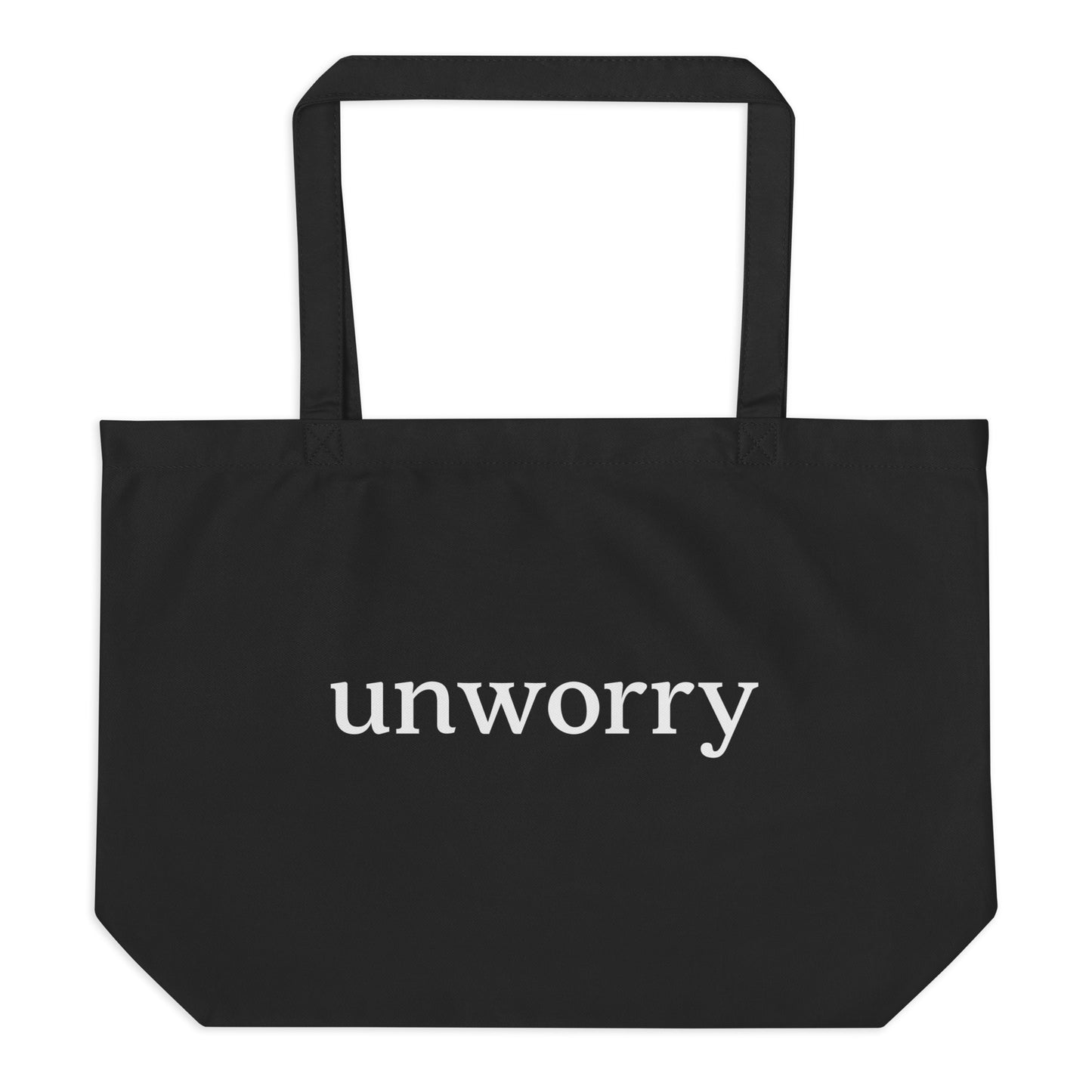unworry large organic tote bag