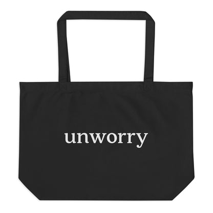 unworry large organic tote bag