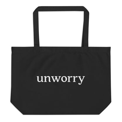 unworry large organic tote bag
