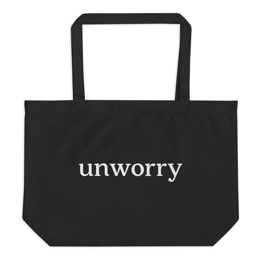 unworry large organic tote bag