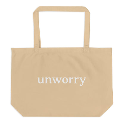 unworry large organic tote bag