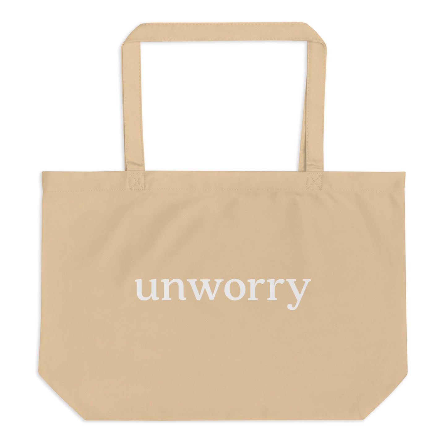 unworry large organic tote bag