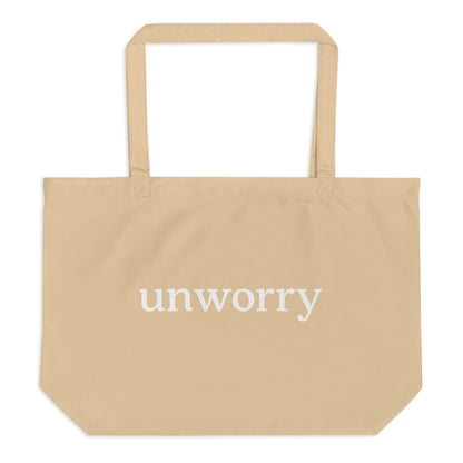 unworry large organic tote bag