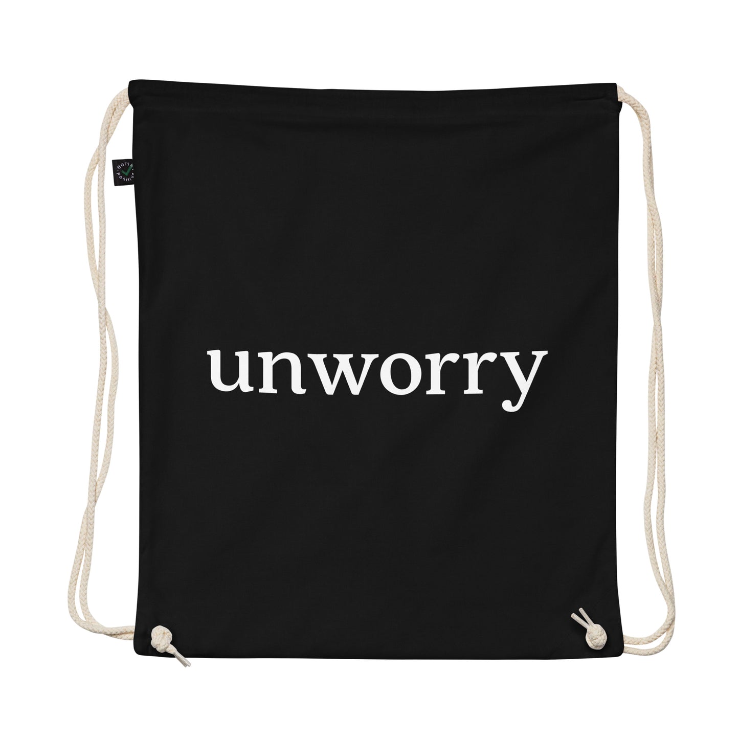 unworry organic cotton drawstring bag