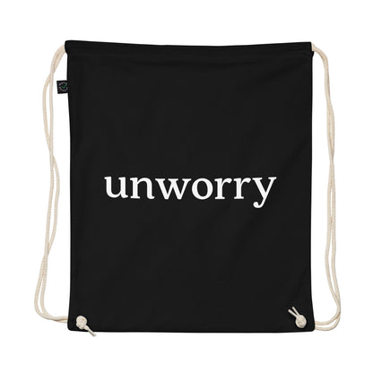 unworry organic cotton drawstring bag