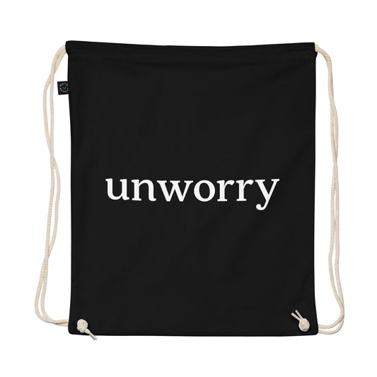 unworry organic cotton drawstring bag