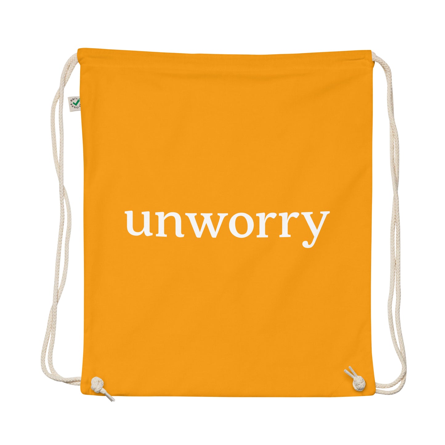 unworry organic cotton drawstring bag