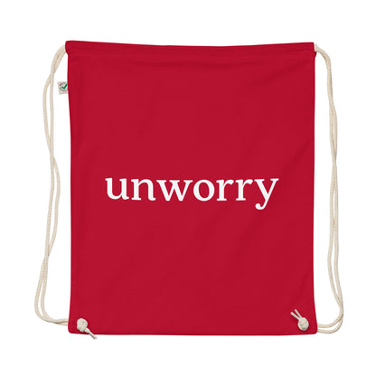 unworry organic cotton drawstring bag