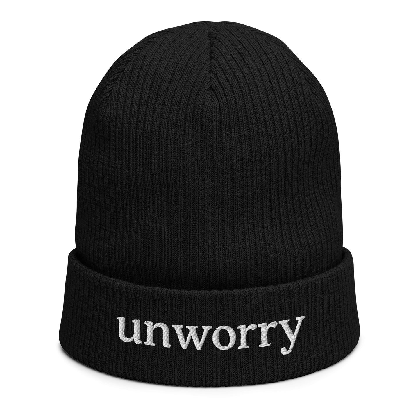 unworry organic ribbed beanie