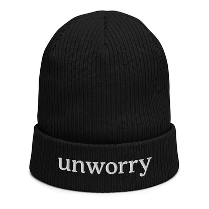 unworry organic ribbed beanie