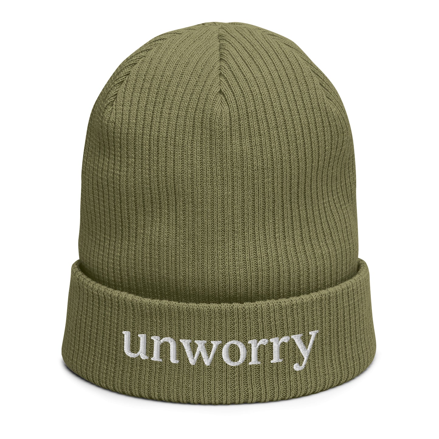 unworry organic ribbed beanie