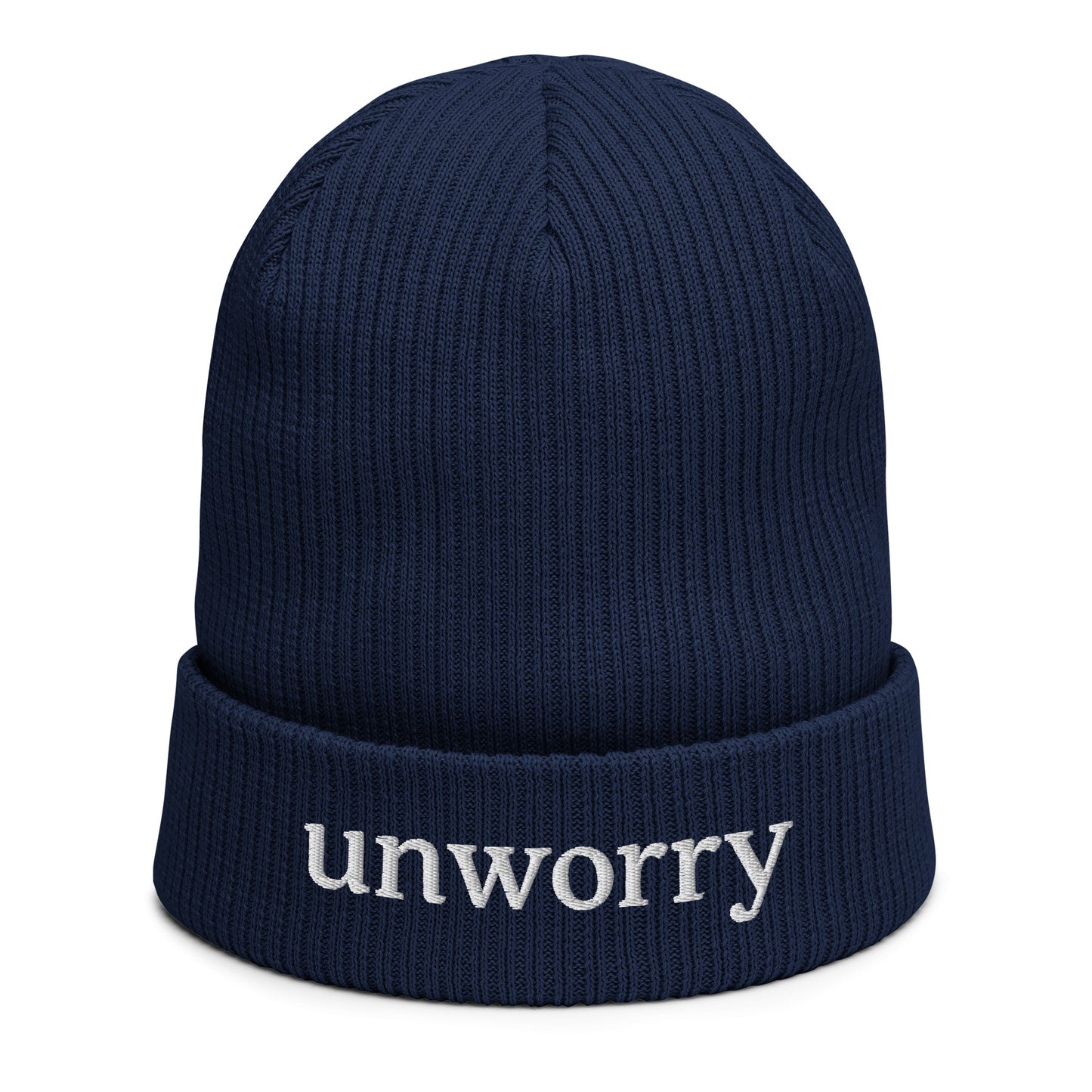 unworry organic ribbed beanie