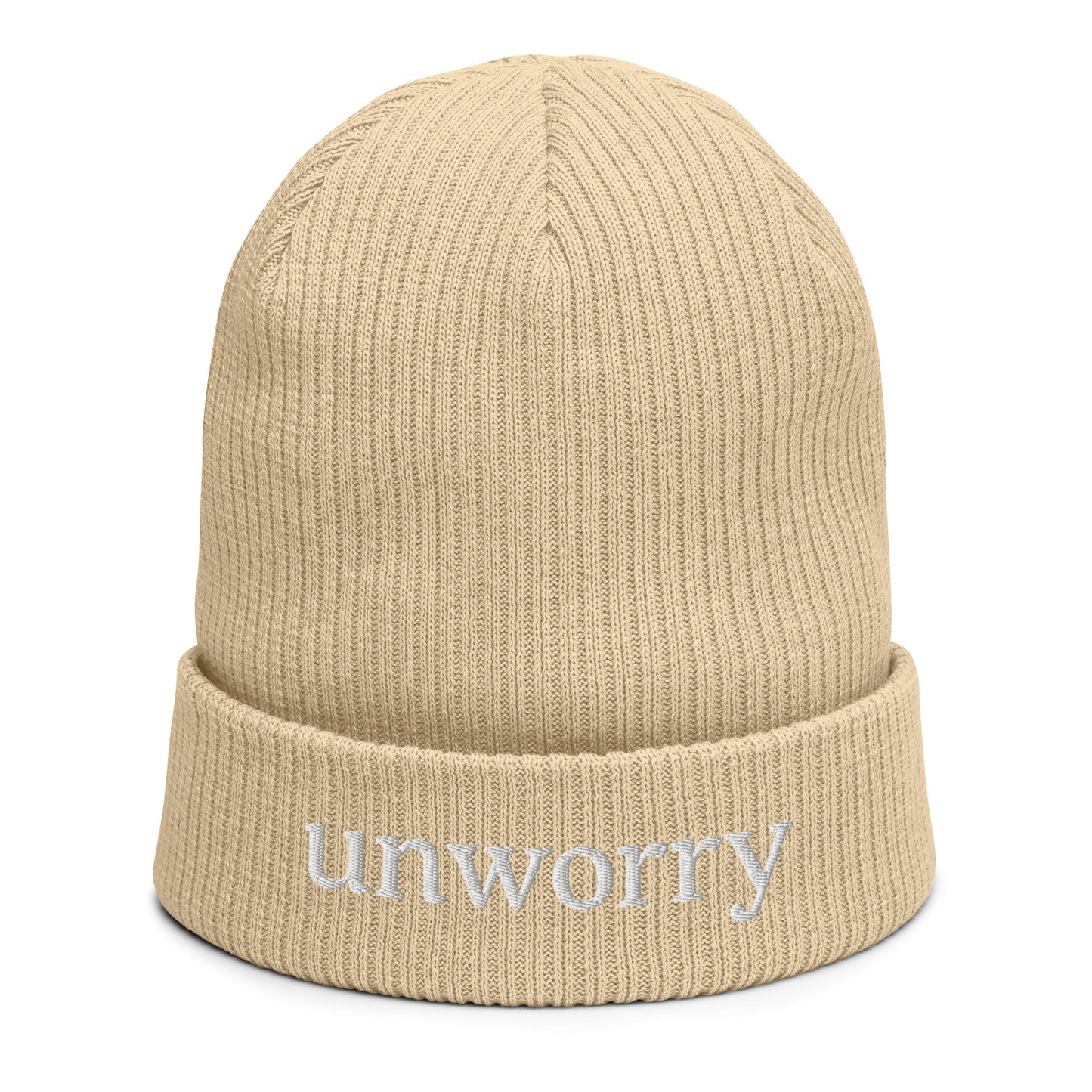 unworry organic ribbed beanie