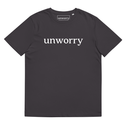 unworry Unisex organic cotton t-shirt - white logo